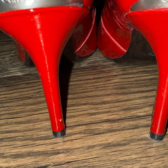 Calvin Klein Red Patent Heels - Picture 5 of 6